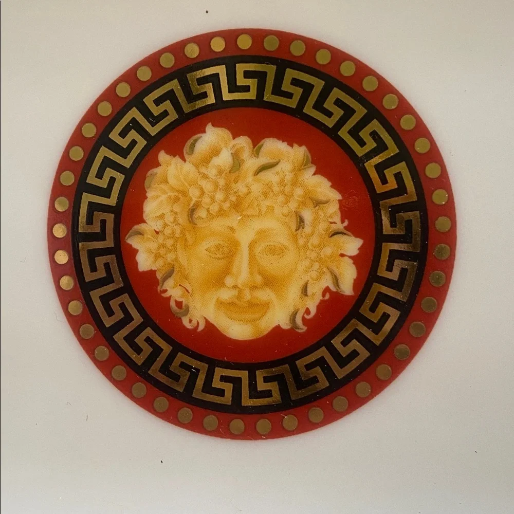 🌺Juno Fine Porcelain By Casa Elite Rectangular Tray - 12” Red and Gold